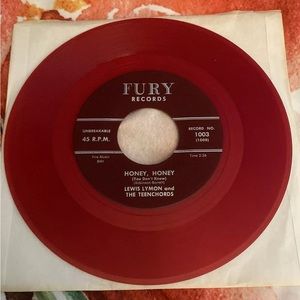 Lewis Lymon And The Teenchords Please Tell The Angels / Honey, Honey 45 Rpm Red